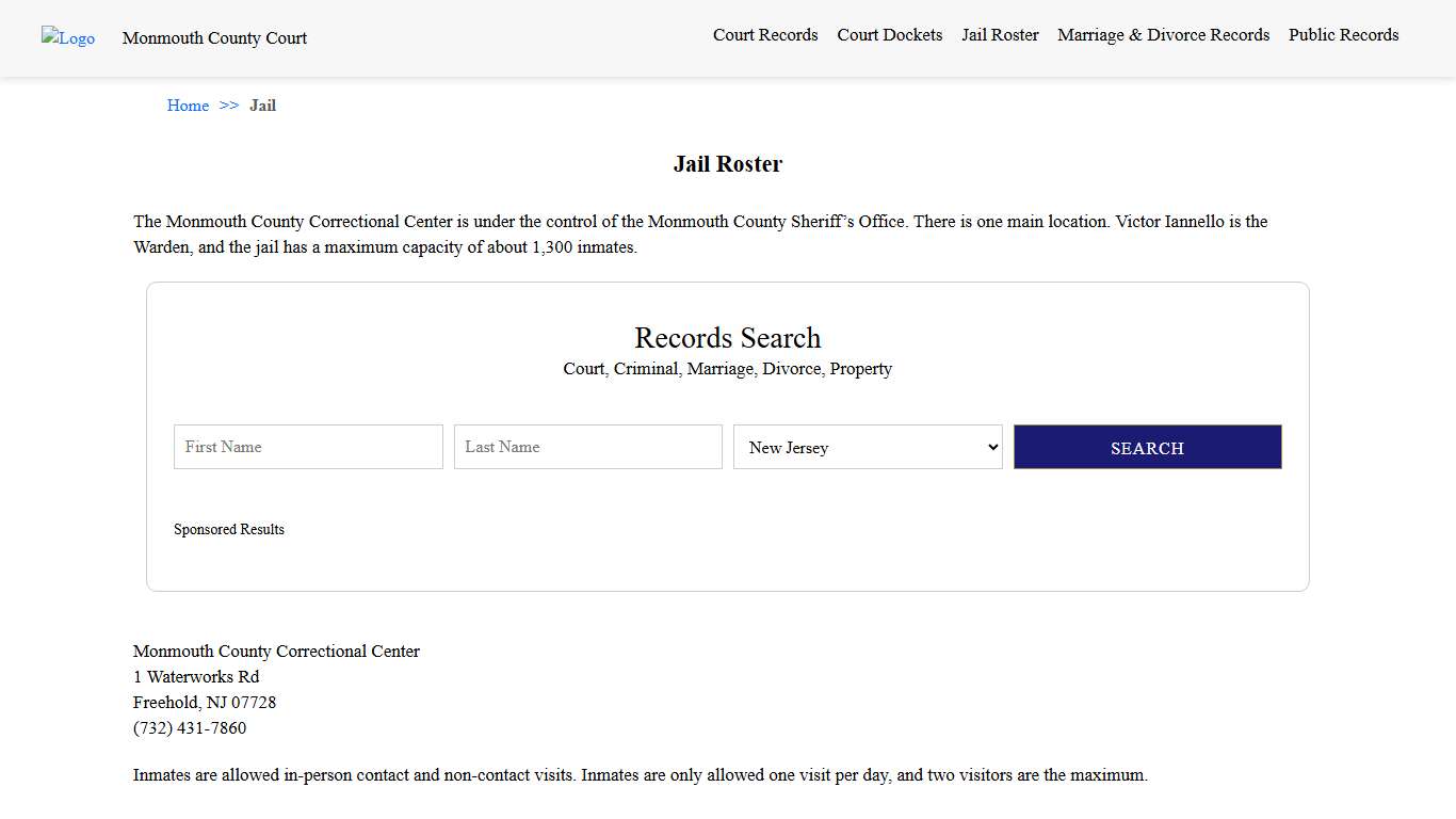 Jail Roster Monmouth County Court